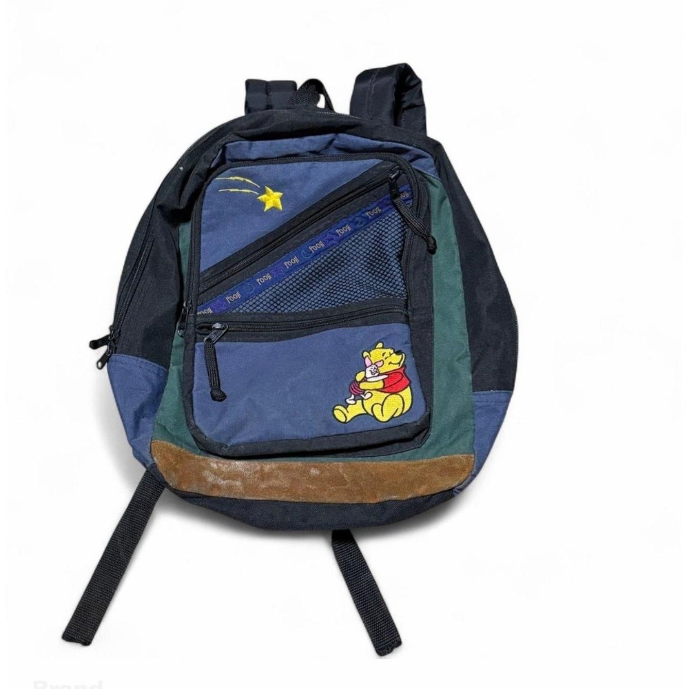 Vintage Disney Winnie the Pooh Piglet Backpack 90s Y2K Embroidered School Bag